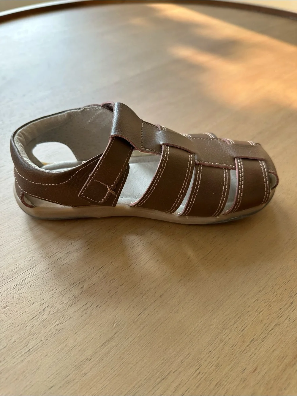 See Kai Run Classic Leather Sandals, Size 1.5 Big Kid, Brown
